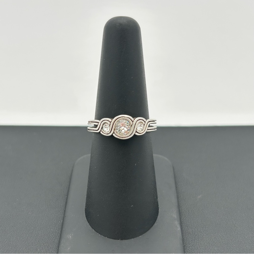 Brighton Sterling Silver Crystal Infinity Ring